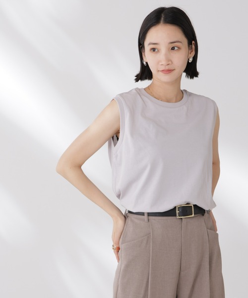 tシャツ 吸水速乾抗菌防臭ノースリーブトップス レディース | NANO universe