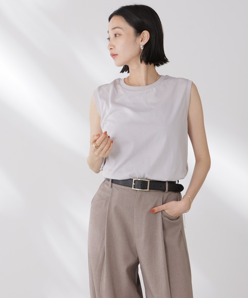 tシャツ 吸水速乾抗菌防臭ノースリーブトップス レディース | NANO universe | 12