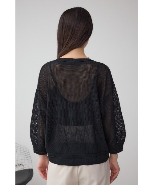 AZUL BY MOUSSY カーディガン Wジップメッシュニット