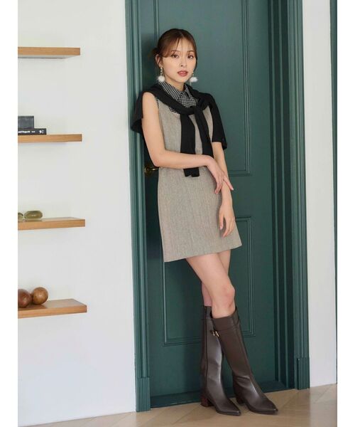 MERCURYDUO（マーキュリーデュオ） ワンピース ヘリンボーンタイトミニ