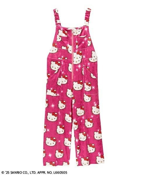 サロペット オーバーオール 「HELLO KITTY」KILA KILA VELOUR サロペット レディース | Candy Stripper | 20