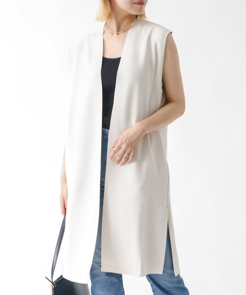 DESIGNWORKS ベスト ジレ カットオフロンクジレ レディース : ZOZOTOWN