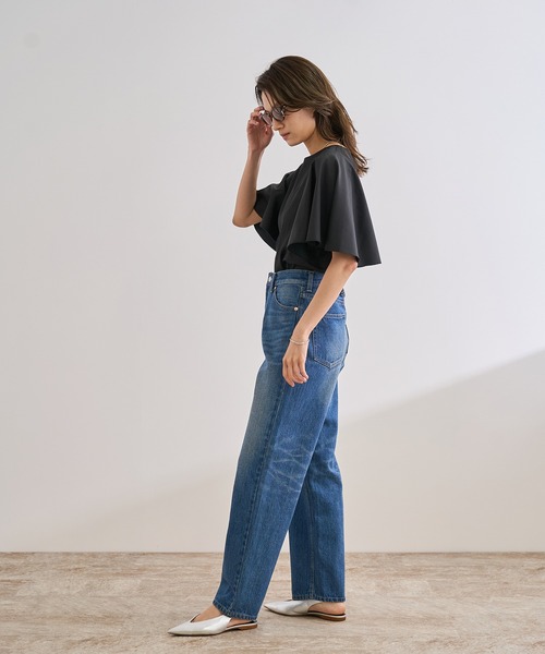 ROPE' ブラウス シャツ 「洗える」フレアスリーブオーバー