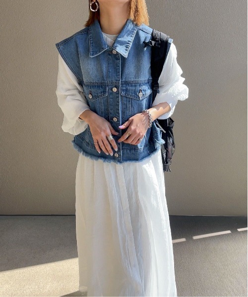 「feepur by saya」 ベスト MEDIUM グレー レディース