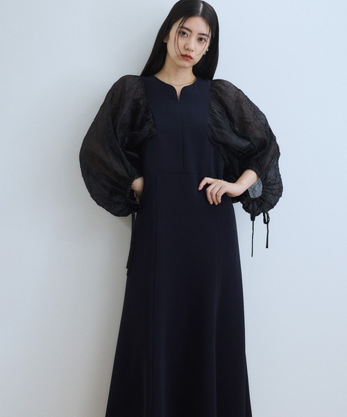 ADAM ET ROPE' 【WEB限定】シアースリーブコンビドレス WEB限定】シアースリーブコンビドレス / ランカ / ADAM ET ROPÉ