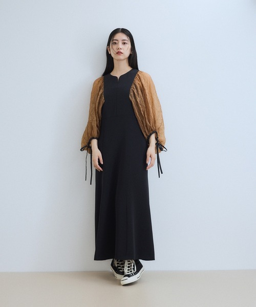 ADAM ET ROPE' WEB限定・オケージョン】シアースリーブコンビドレス ADAM ET ROPE'｜【WEB限定】・【オケージョン】シアースリーブ
