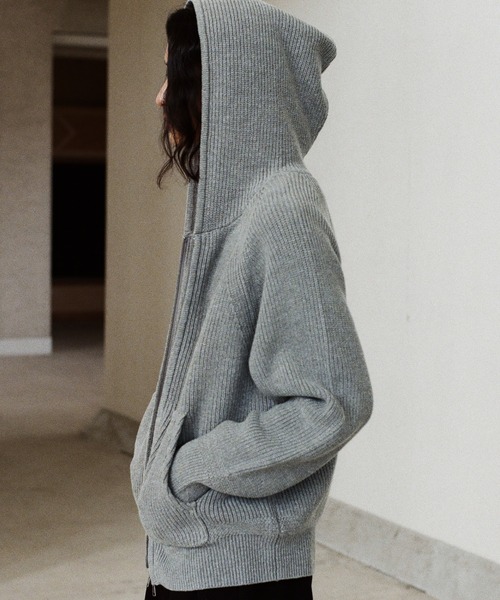 WYM LIDNM セーター ニット AZE KNIT CROPPED HOODIE メンズ