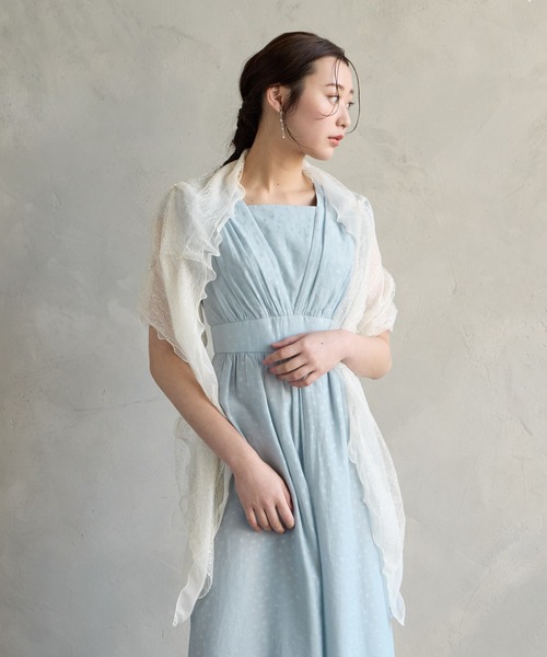 AIMER☆新品ストール AIMER（エメ） ストール マフラー シフォン×レース リバーシブル