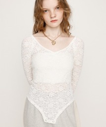 SLY tシャツ LACE BODY SUITS レース ボディスーツ 秋服