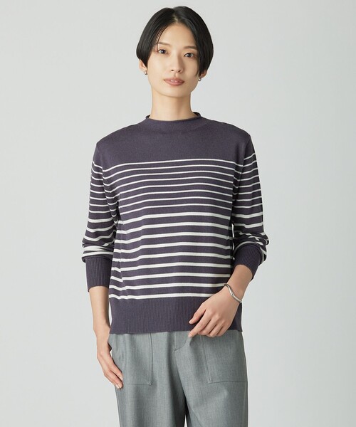 Madameh closet コットンボーダーニット　40 ニット セーター SOFT TOUCH WOOL ボーダー レディース : ZOZOTOWN