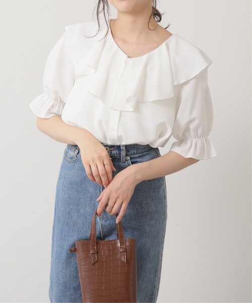 「RAY CASSIN」 半袖ブラウス FREE ベージュ レディース_画像7