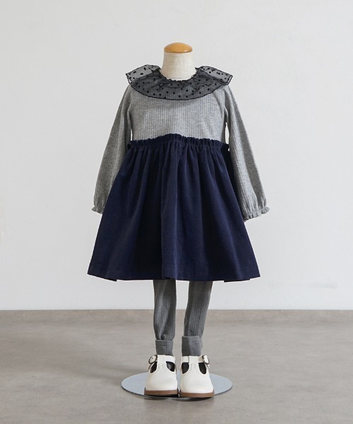 10mois（ディモワ） ワンピース 「」DOTフリルカラーワンピース 80・90 