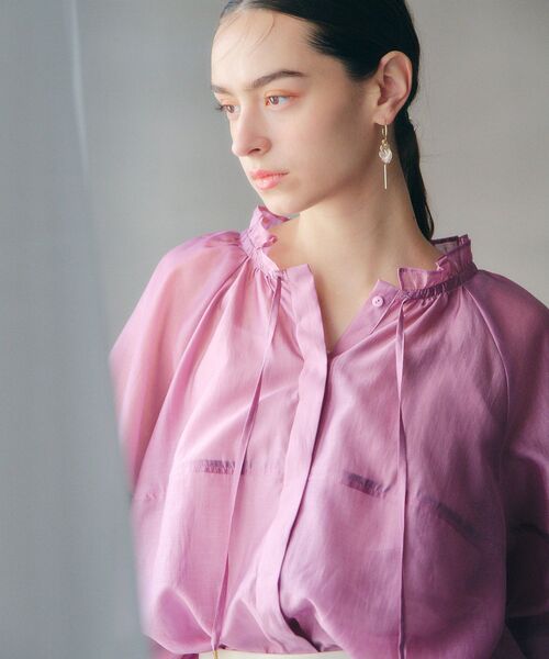 「YECCA VECCA」 7分袖ブラウス FREE ブラウン レディース_画像5