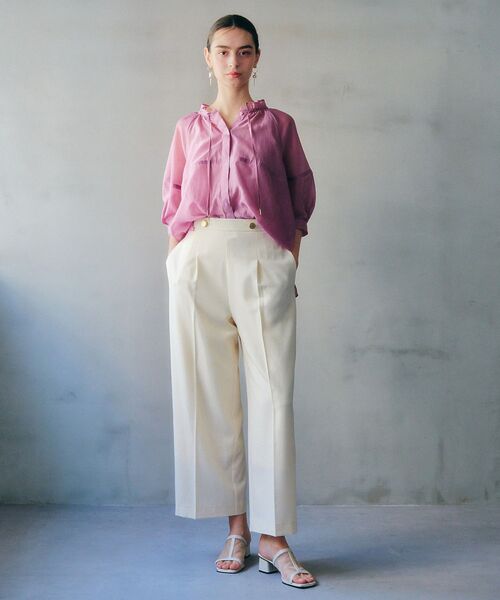 「YECCA VECCA」 7分袖ブラウス FREE ブラウン レディース_画像9