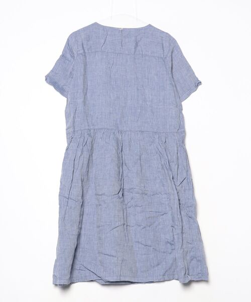 「fog linen work」 半袖ワンピース - ブルー レディース_画像2
