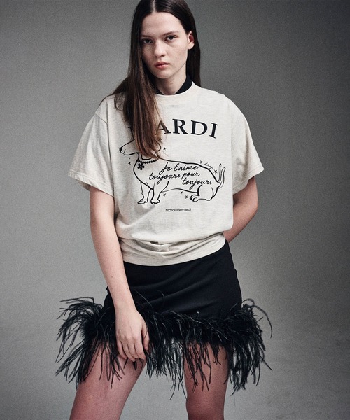 「Mardi Mercredi」 半袖Tシャツ FREE ベージュ系その他 レディース_画像2