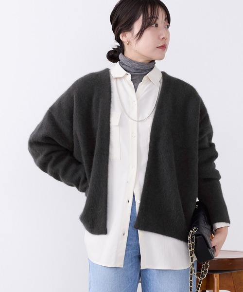 Mica &deal カーディガン MICA&DEAL（マイカアンドディール） カーディガン ミラノリブショート