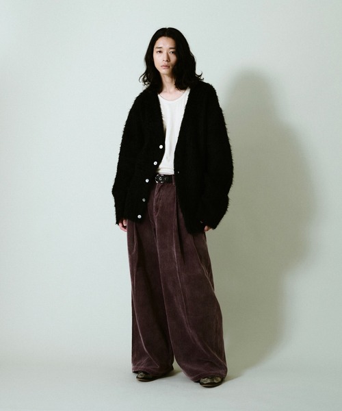 Camphor wood パンツ super baggy faded corduroy trousers / スーパー