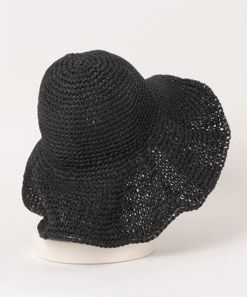 「Little&More」 ストローハット FREE ブラック レディース_画像2