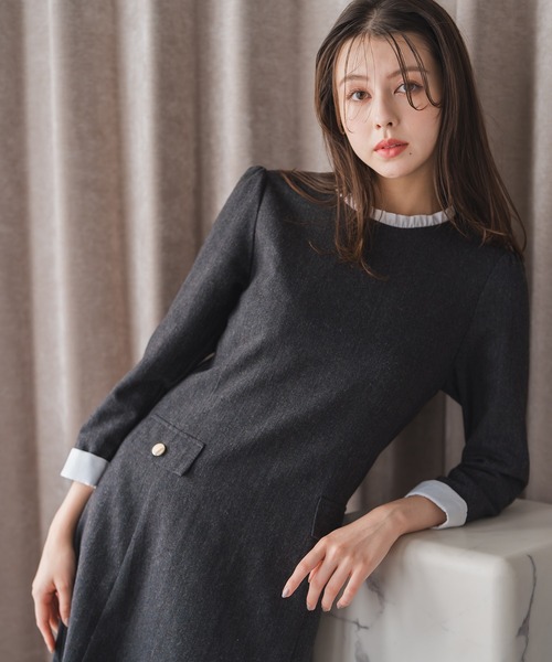 MISCH MASCH（ミッシュマッシュ） ワンピース 2025秋冬新作 配色サック