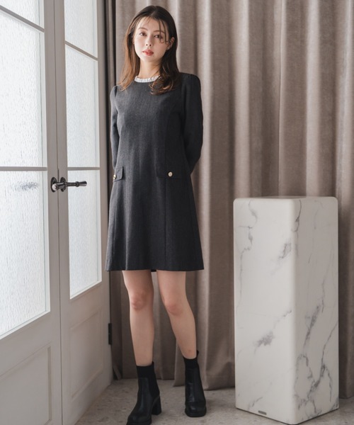 MISCH MASCH（ミッシュマッシュ） ワンピース 2025秋冬新作 配色サック