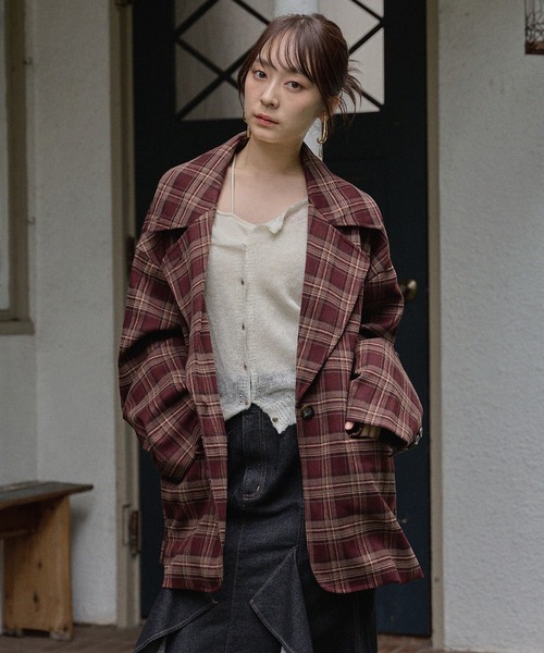 mideal（マイディール） ジャケット テーラードジャケット check over