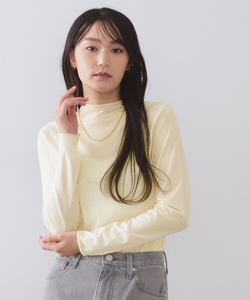 OPAQUE.CLIP（オペークドットクリップ） tシャツ シアーハイネック
