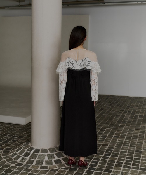 ANDRESD パーティードレス ドレス レースラッフルドレス / lace raffle