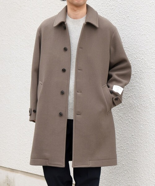 SHIPS any ステンカラーコート コート PURE WOOL MELTON ステンカラー