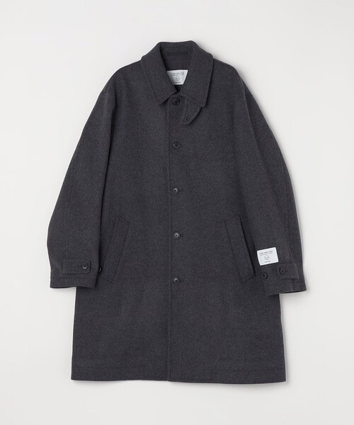 SHIPS any ステンカラーコート コート PURE WOOL MELTON ステンカラー