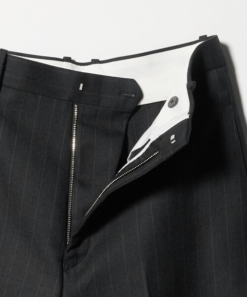 H beauty&youth クリア ダブルクロス ワイドスラックス 裾上げ品 H BEAUTY&YOUTH UNITED ARROWS スラックス 「H」クリア ダブルクロス