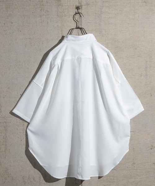「JOHN'S CLOSET」 「HALHAM」半袖シャツ MEDIUM パープル メンズ_画像9