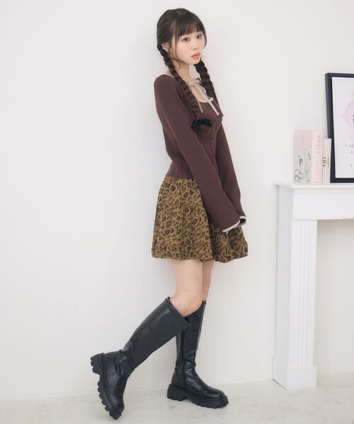 Emsexcite（エムズエキサイト） ニット セーター チェックパイピング