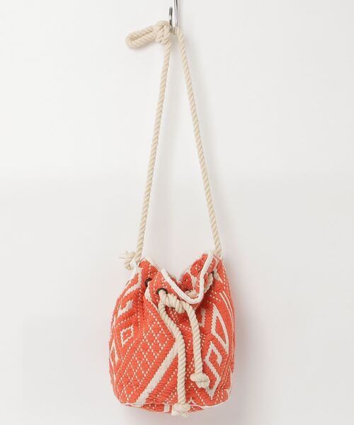 NE QUITTEZ PAS!（ヌキテパ） 刺繍ショルダーバッグ - オレンジ