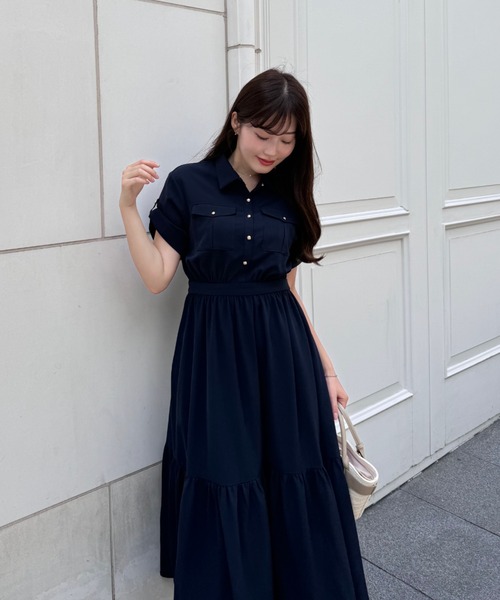 Her lip to シャツワンピース S ベージュ レディース : ZOZOTOWN Yahoo