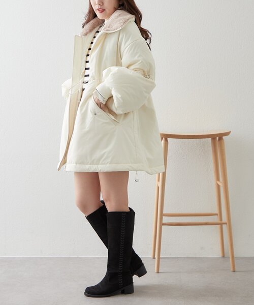continuer de NICE CLAUP コート アウター 衿ファードロスト中綿