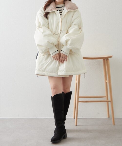 continuer de NICE CLAUP コート アウター 衿ファードロスト中綿