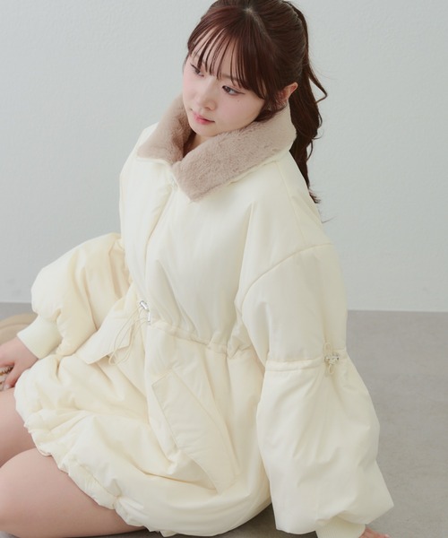 continuer de NICE CLAUP コート アウター 衿ファードロスト中綿