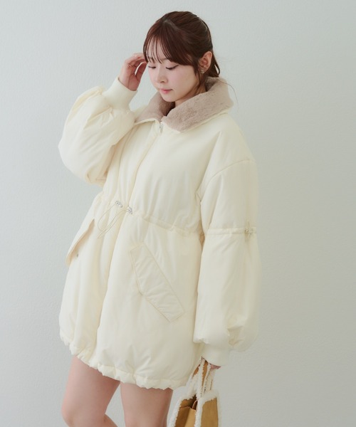 continuer de NICE CLAUP コート アウター 衿ファードロスト中綿