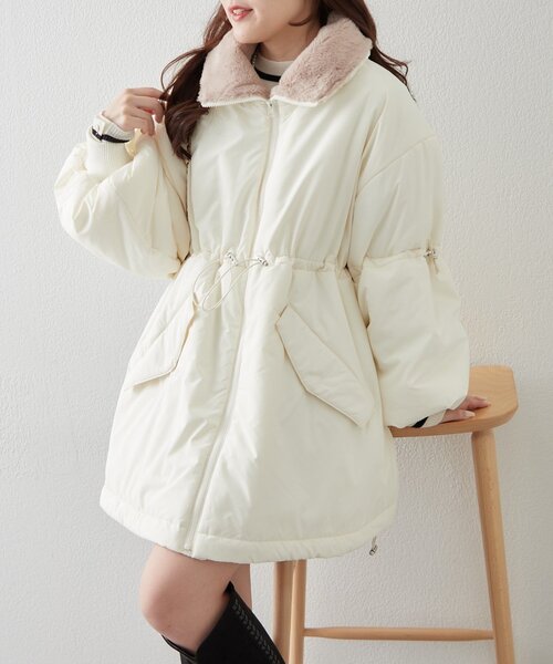 continuer de NICE CLAUP コート アウター 衿ファードロスト中綿