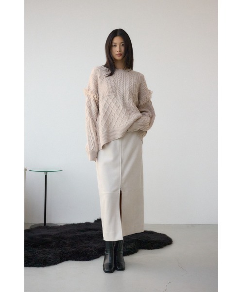 moussy フリンジニット AZUL BY MOUSSY | フリンジニットトップス (ニット ) |SHEL'TTER WEBSTORE
