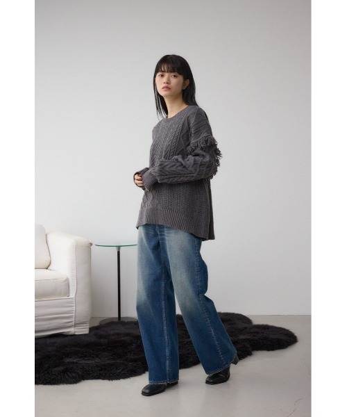 moussy フリンジニット AZUL BY MOUSSY（アズールバイマウジー） ニット セーター