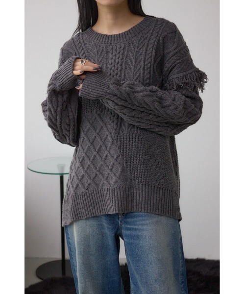 moussy フリンジニット AZUL BY MOUSSY（アズールバイマウジー） ニット セーター