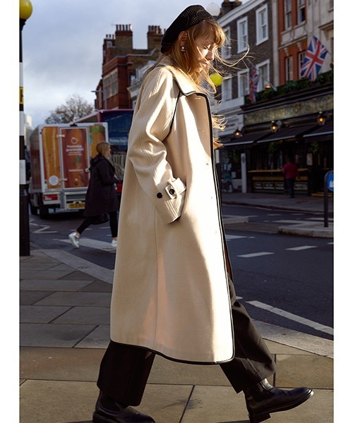 fano studios ステンカラーコート Fano Studios」 ステンカラーコート M オフホワイト レディース