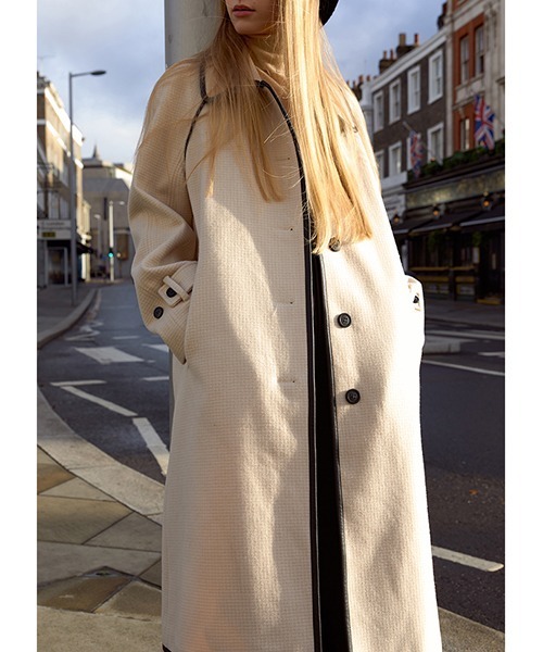 Fano Studios」 ステンカラーコート M オフホワイト レディース