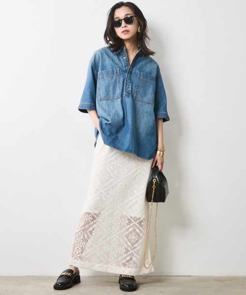 「CHIC STYLE」 キャミソールワンピース 5L ブラック レディース_画像3