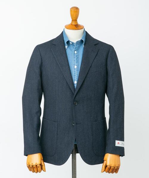 【ネイビー】LIFE STYLE TAILOR ヘリンボンツイードジャケット URBAN RESEARCH DOORS（アーバンリサーチドアーズ） コート ジャケット