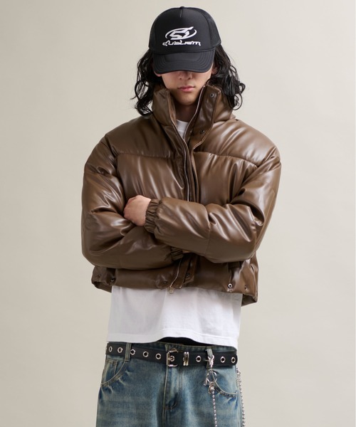 CALIFORNIA OUTFITTERS ダウンジャケット ダウン 11C32 PUレザー中綿