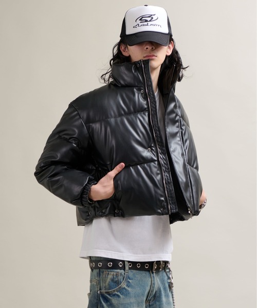 CALIFORNIA OUTFITTERS ダウンジャケット ダウン 11C32 PUレザー中綿