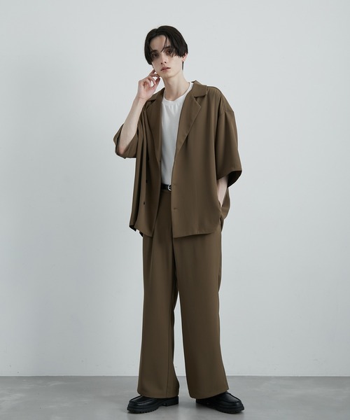 「JUNRED」 7分袖シャツ L ベージュ系その他2 メンズ_画像6